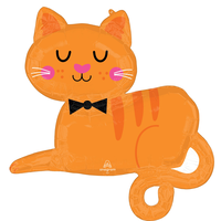 Ballon Supershape, chat tigré roux Front_Flat