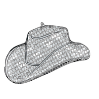 Ballon Supershape, chapeau disco western Front_Flat