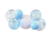 Ballons en PVC gonflables reliés et réutilisables PartyAire, bleuet, gonflé à l'air