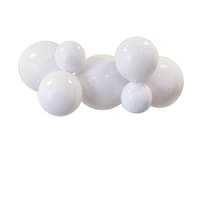 Ballons en PVC gonflables reliés et réutilisables PartyAire, blanc, gonflé à l'air