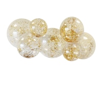 Ballons en PVC gonflables reliés et réutilisables PartyAire, paillettes, gonflé à l'air