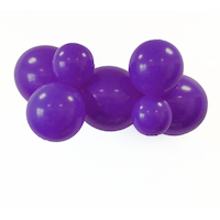 Ballons en PVC gonflables reliés et réutilisables PartyAire, indigo, gonflé à l'air