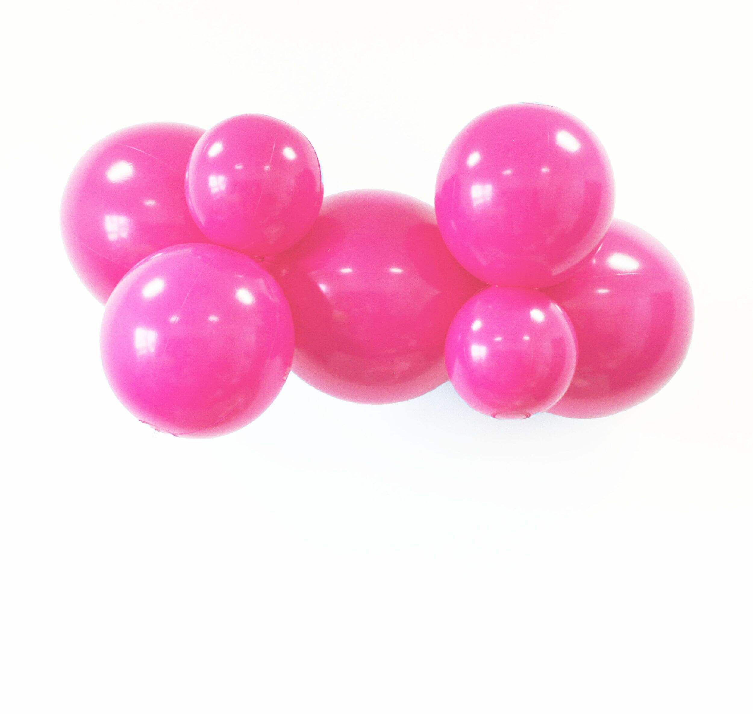 PartyAire Reusable Linked Inflatable PVC Balloon Garland, Taffy Pink, Air-Filled Front_Flat