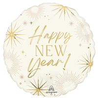 Ballon standard Happy New Year soirée en or Anagram, 18 po