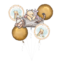 Anagram Winnie the Pooh Foil Supershape Balloon Bouquet, 5-pc Front_Flat