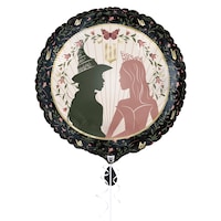 Wicked Glinda & Elphaba Round Standard Balloon, Multi-Colour, 18-in, for Birthday Party Front_Flat