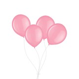 Round Latex Balloon Bouquet, New Pink, 4-pk, Helium Inflation & Ribbon Included for Birthday/Special Occasion Front_Flat