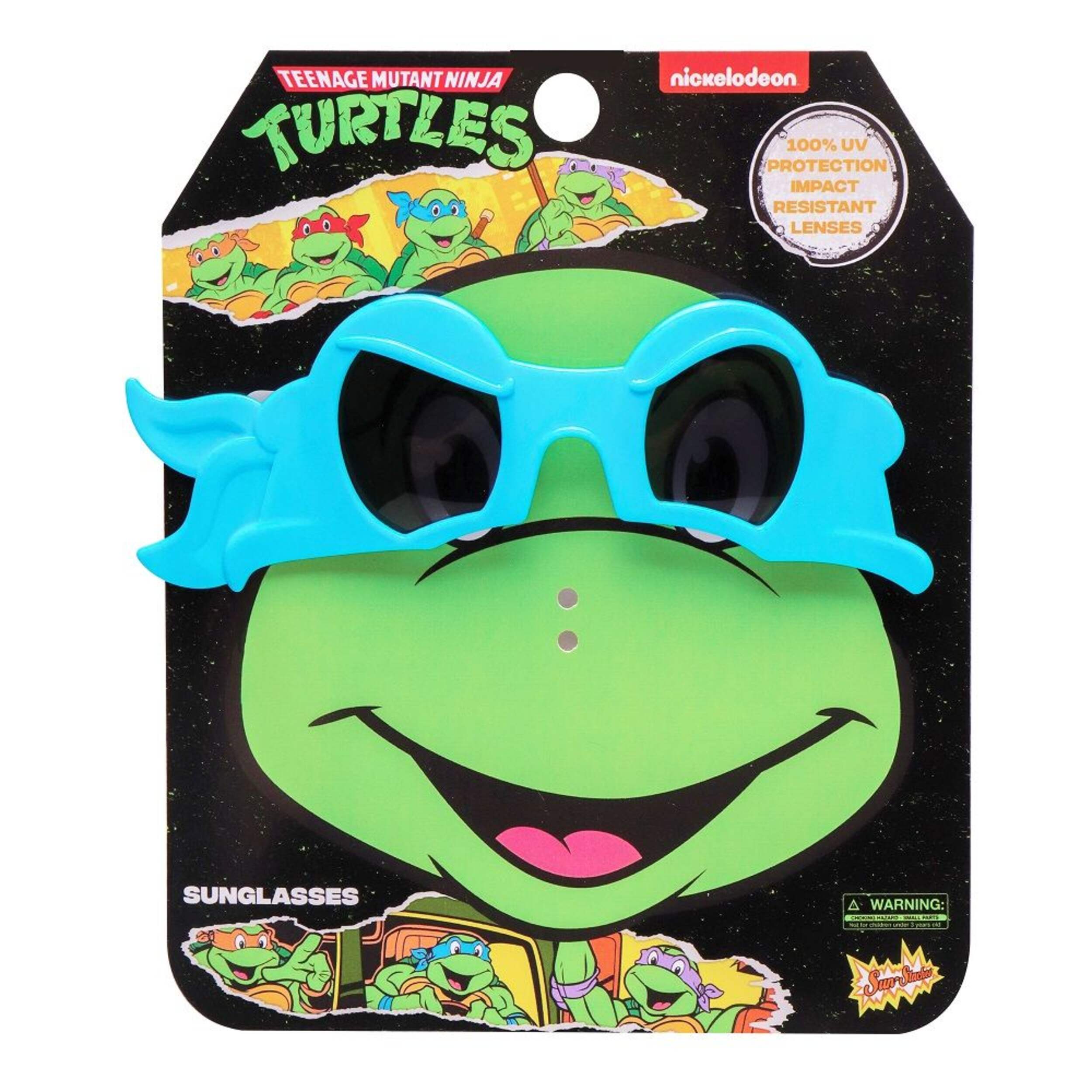 Sunstaches Leonardo Blue TMNT UV400 Protection Sunglasses Front_Flat