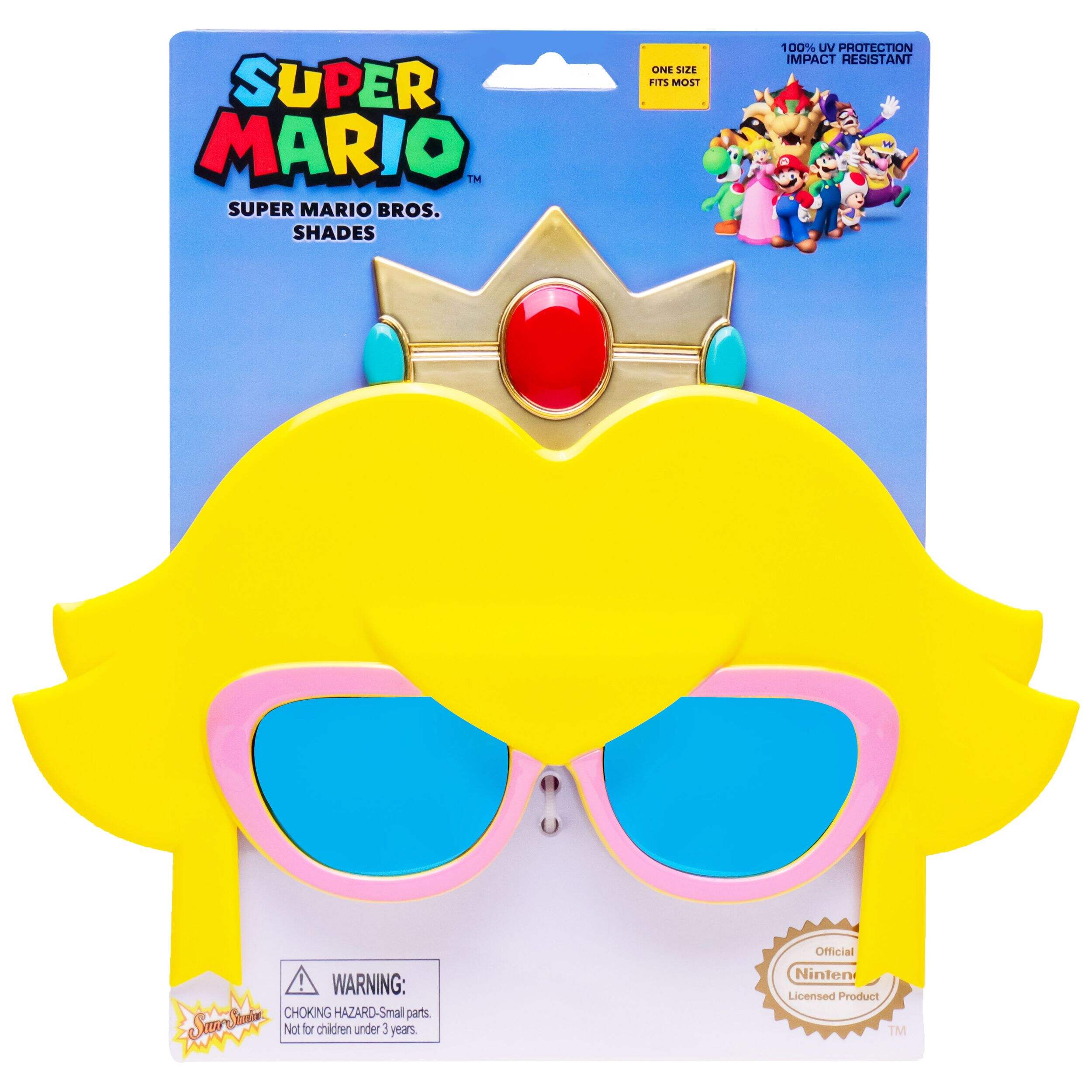 Sunstaches Super Mario Princess Peach UV400 Protection Sunglasses Front_Flat