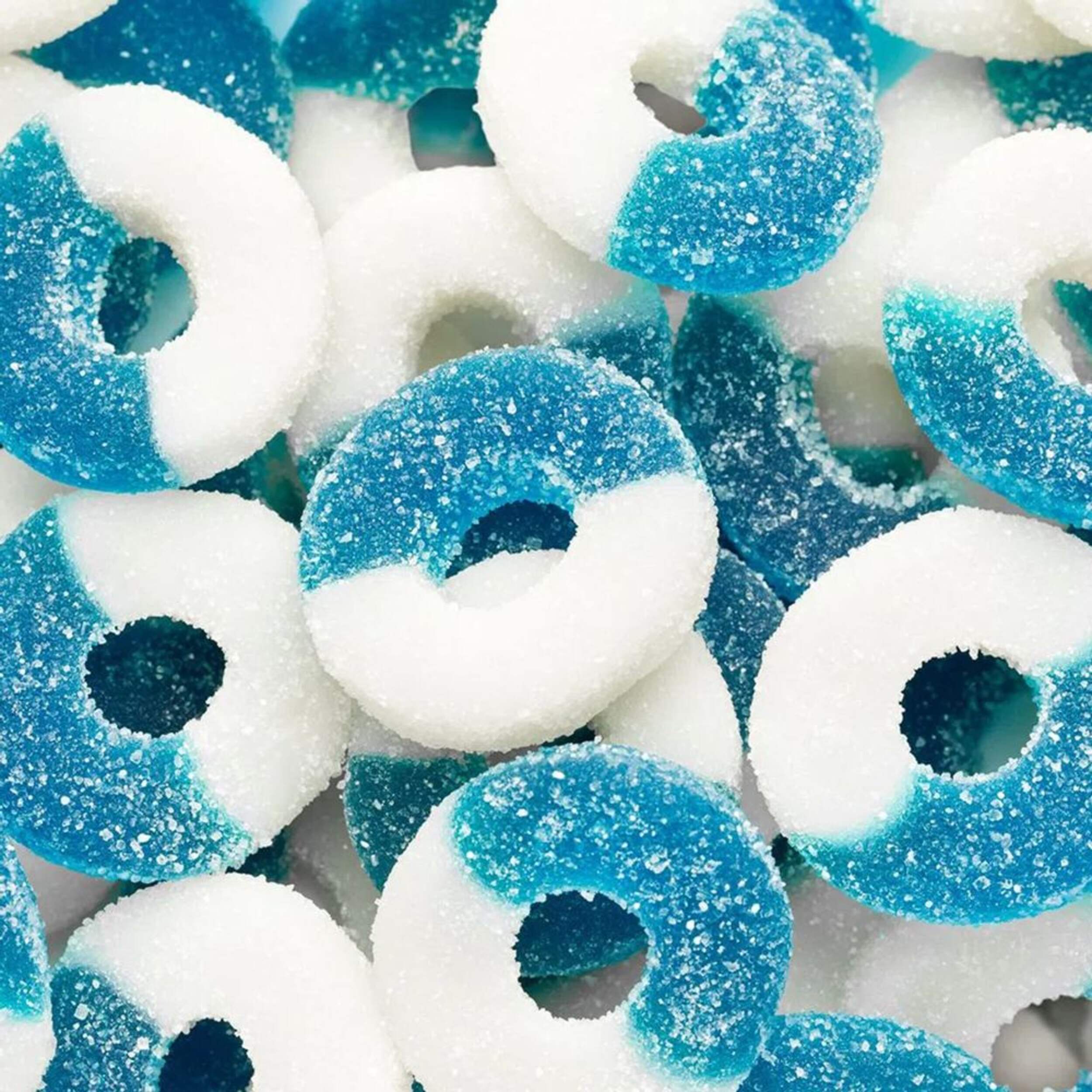 Bonbons gélifiés en forme de bagues, bleu clair, 340 g CloseUp