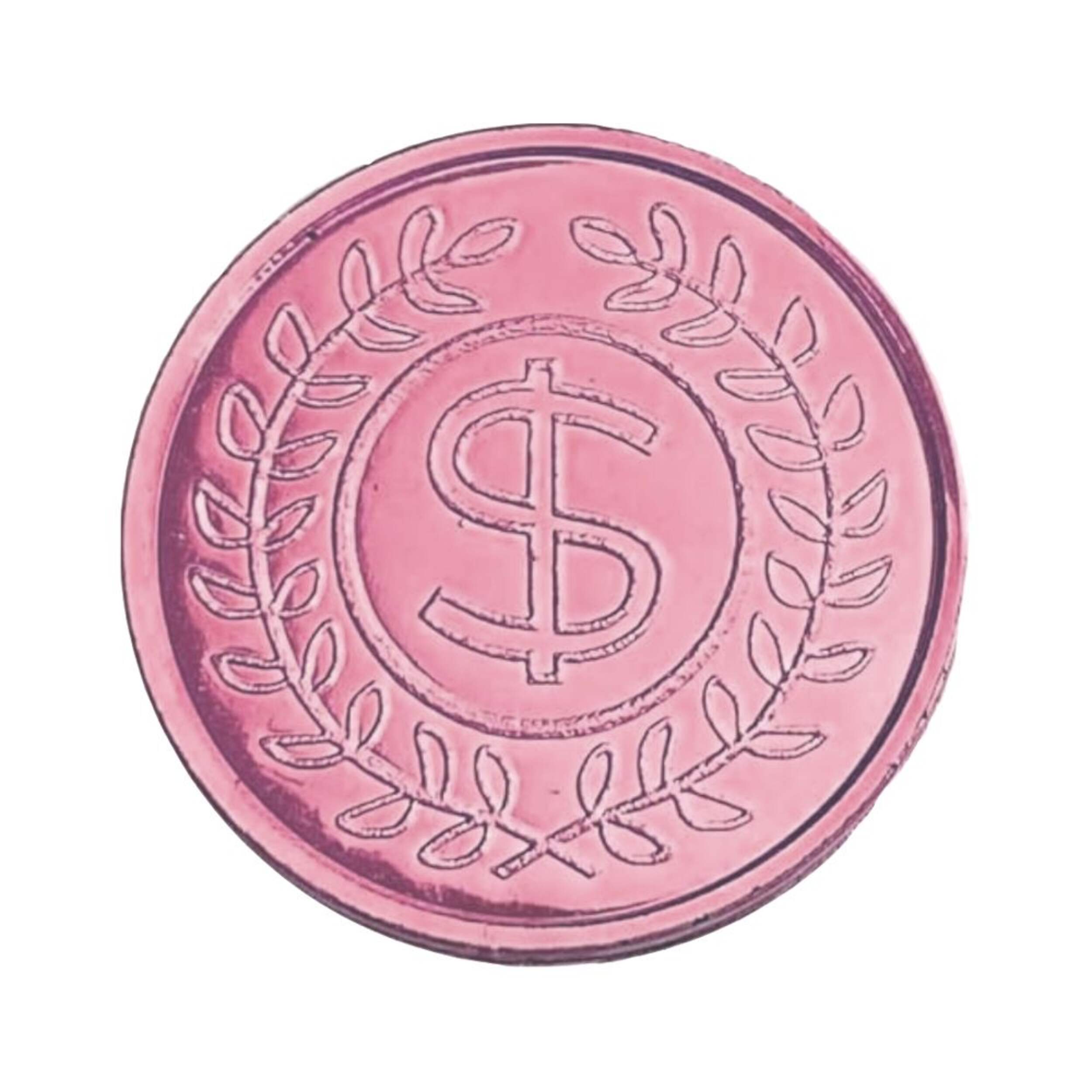 Milk Chocolate Pink Coins, 170-g Front_Flat