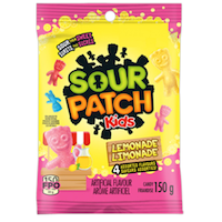 Bonbons gélifiés à la limonade Sour Patch Kids, sur et sucré, multicolore, 150 g, bonbon tendre, pour anniversaire/cadeau-surprise/Halloween Front_Flat