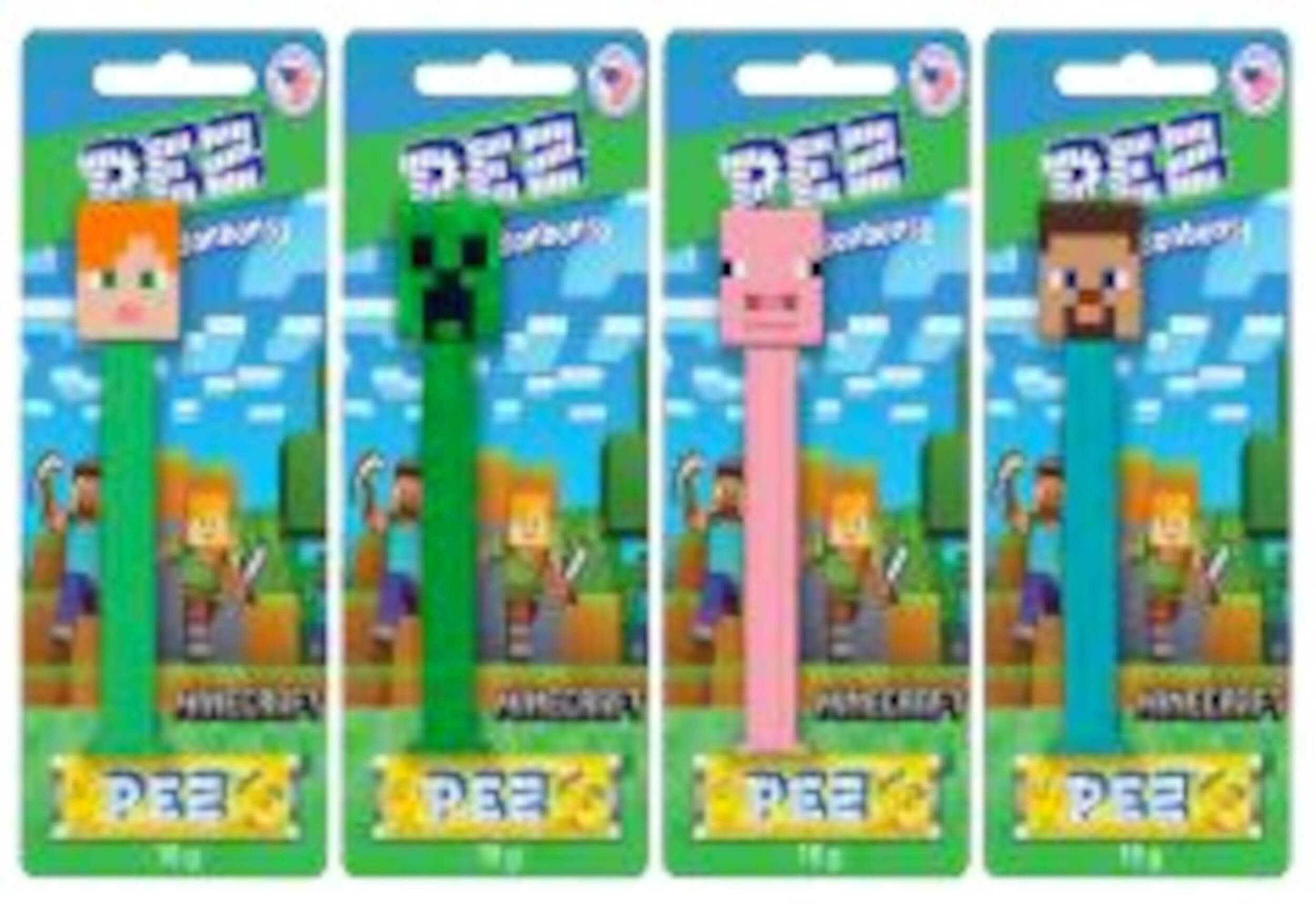 Pez Minecraft 100-g Fruit-Flavoured Candy Dispenser Front_Flat