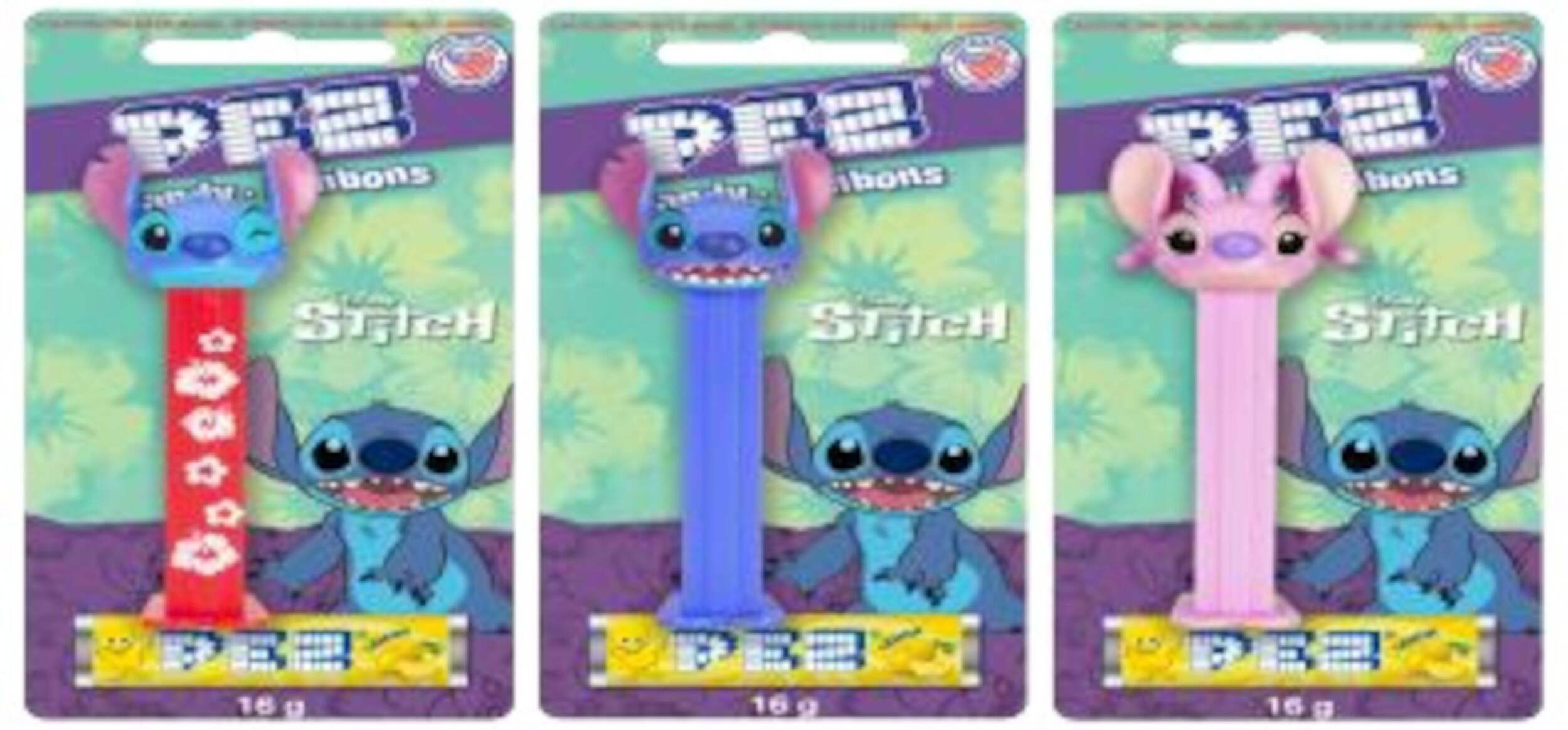 Pez Stitch Candy Dispenser, Assorted, 100-g Front_Flat