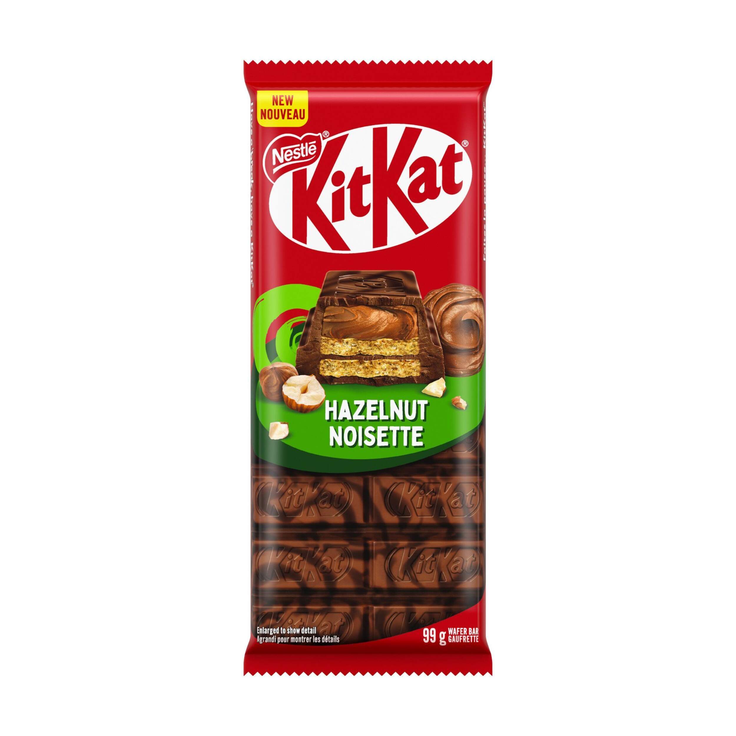 Nestle Kit Kat Tablet  99-g Hazelnut Milk Chocolate Bar Front_Flat