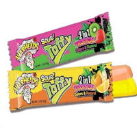 Barre de bonbons Warheads Sour Taffy 2-en-1, saveur de fruits tropicaux, 42 g Front_Elevated