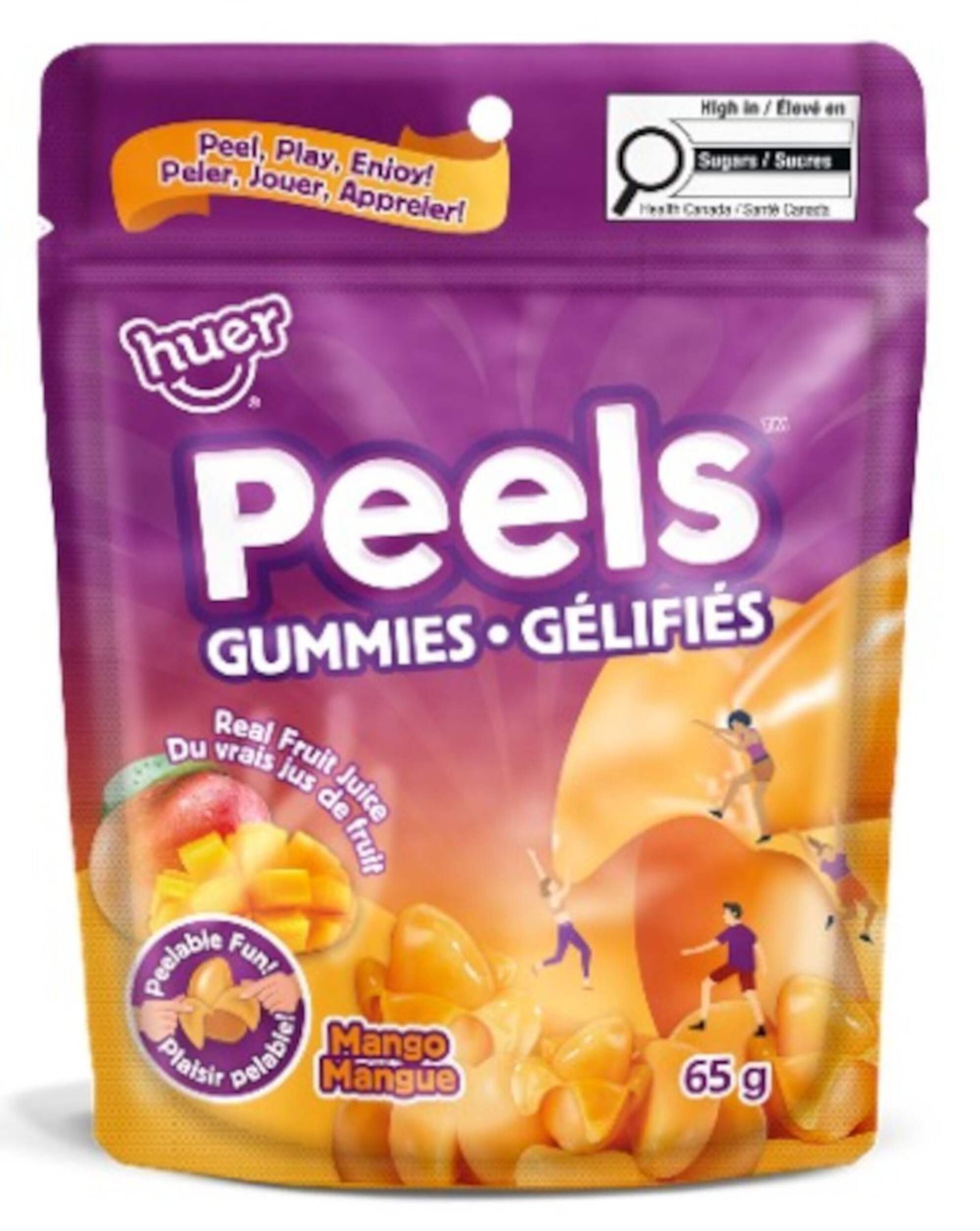 Huer Peels 65-g Mango-Flavoured Peelable Gummy Candy Front_Flat