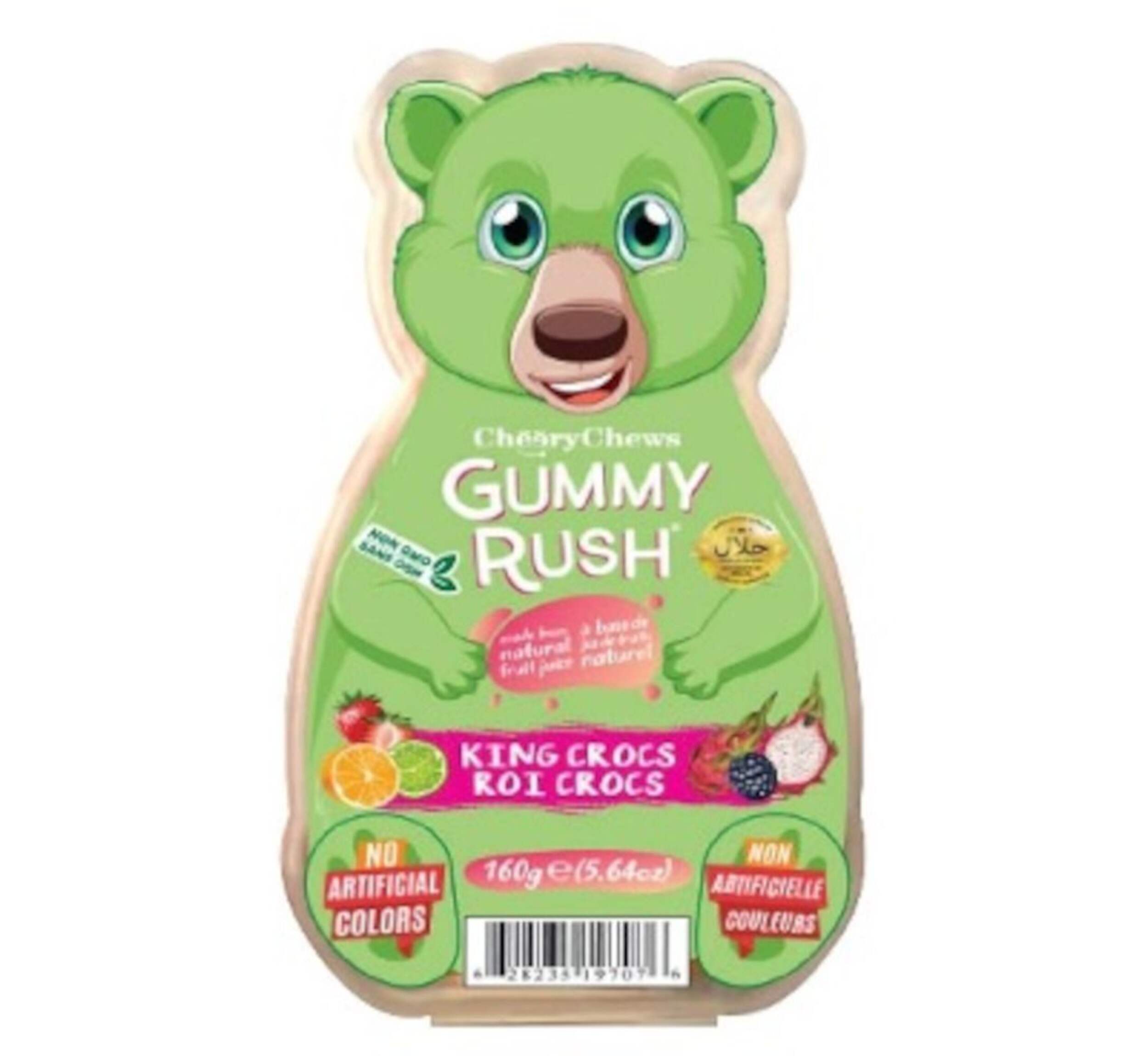 Cheery Chews Gummy Rush 160-g King Crocs Fruit Candy Front_Flat