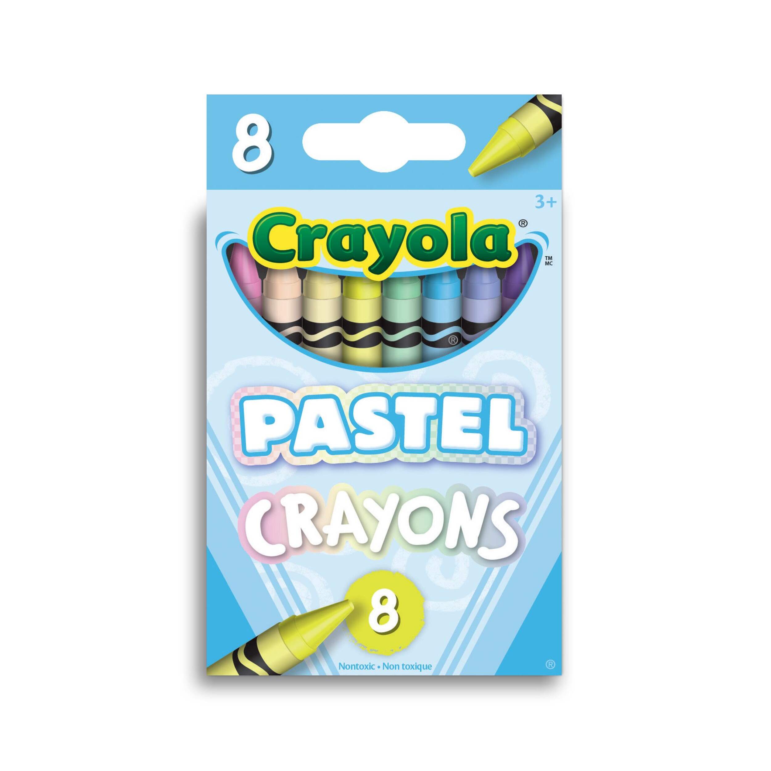 Crayons pastels Crayola, paq. 8 Front_Flat