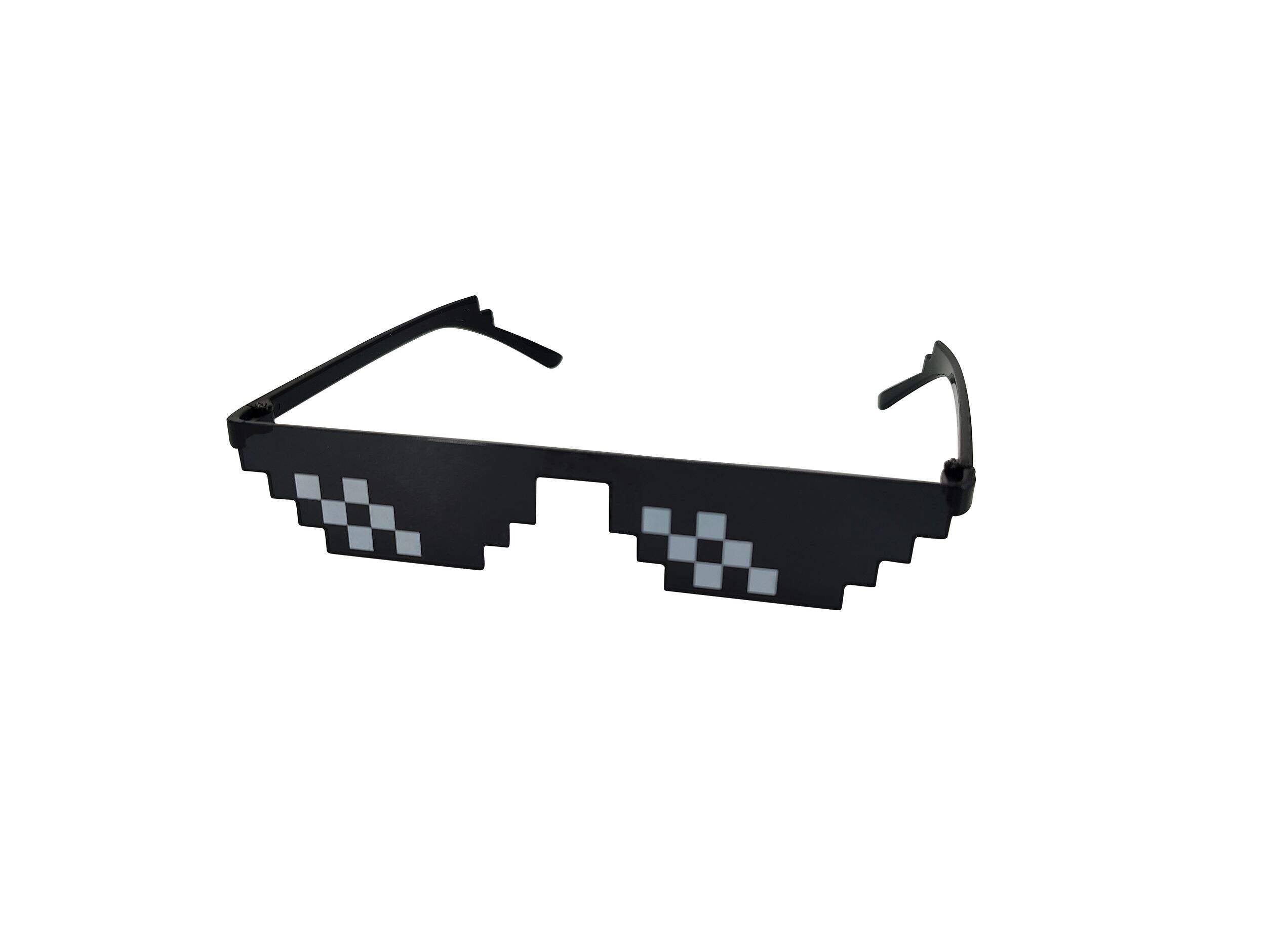 Pixelated Plastic Party Sunglasses, Multi-Colour, Adult, One Size, 6-pk Front_Angled_Left