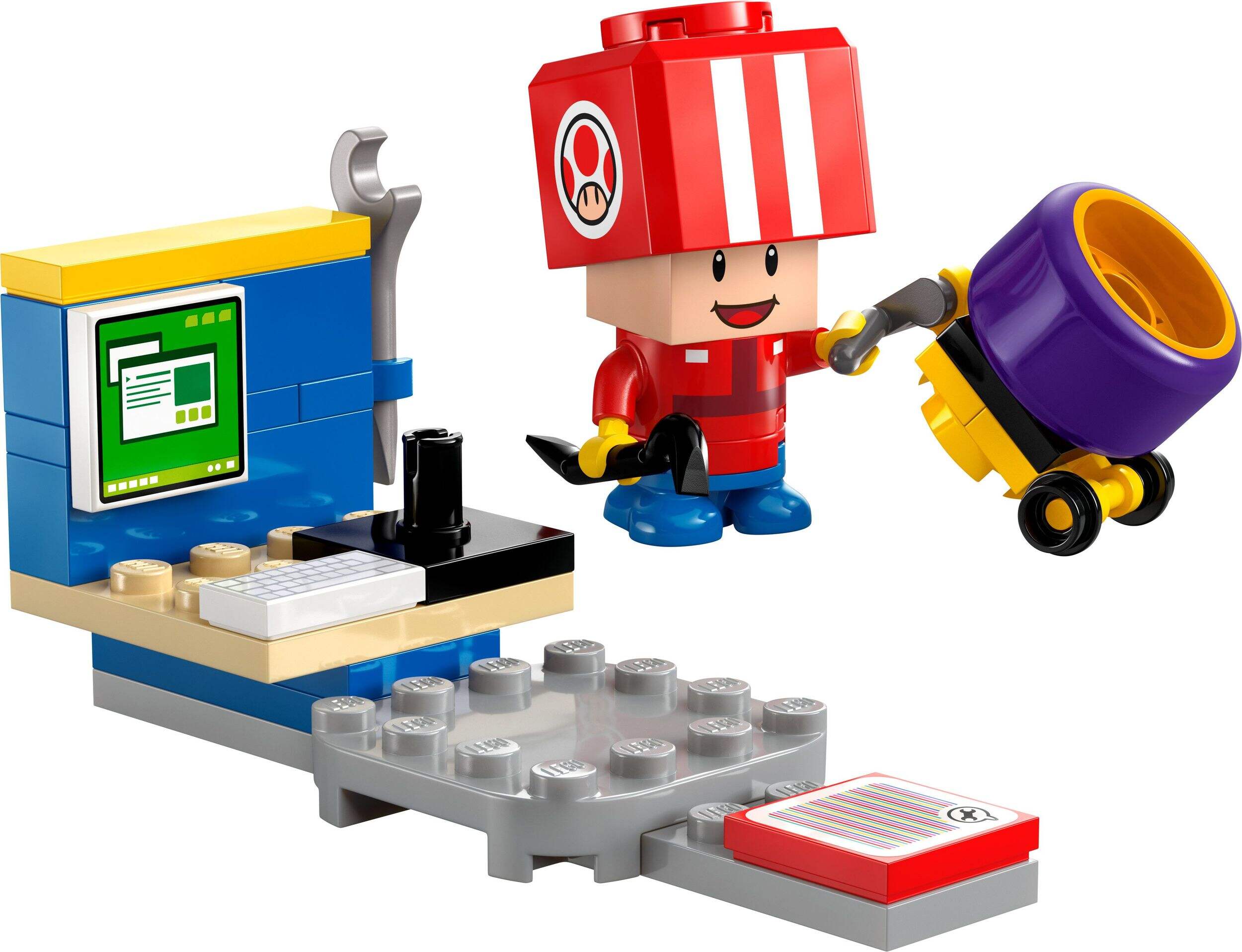 LEGO® Super Mario Kart - Toad (Pit Crew) Interactive Play LEGO Set - 30702 Composite_or_Mixed
