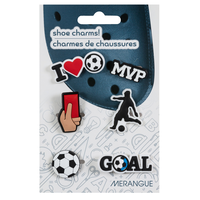 Breloques pour chaussures de soccer Merangue, choix varié, paq. 6