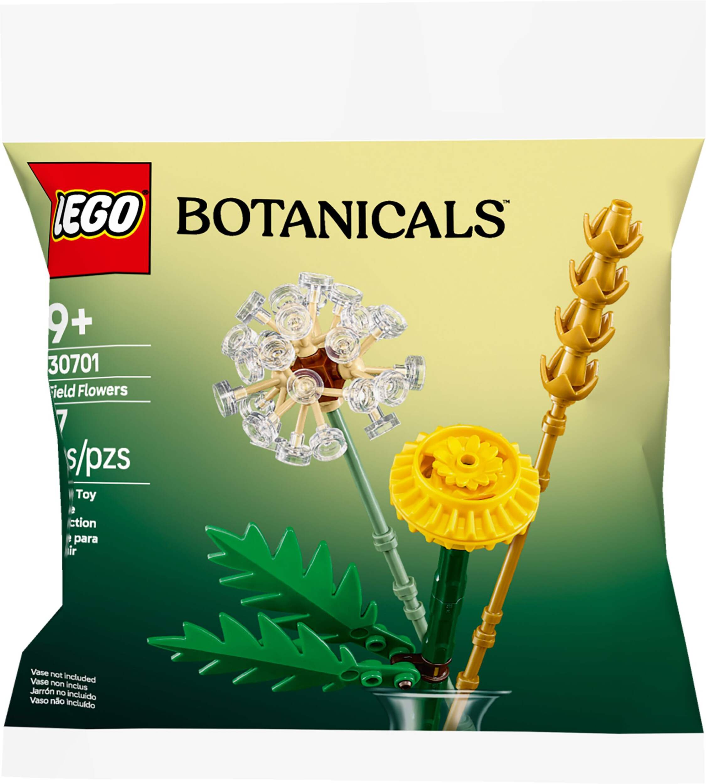 LEGO® Botanicals Field Flowers Building Toy - 30701, 77-pc Front_Flat