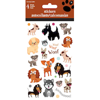 Playful Puppies Sticker Variety Pack, Multi-Coloured, 4-Sheet