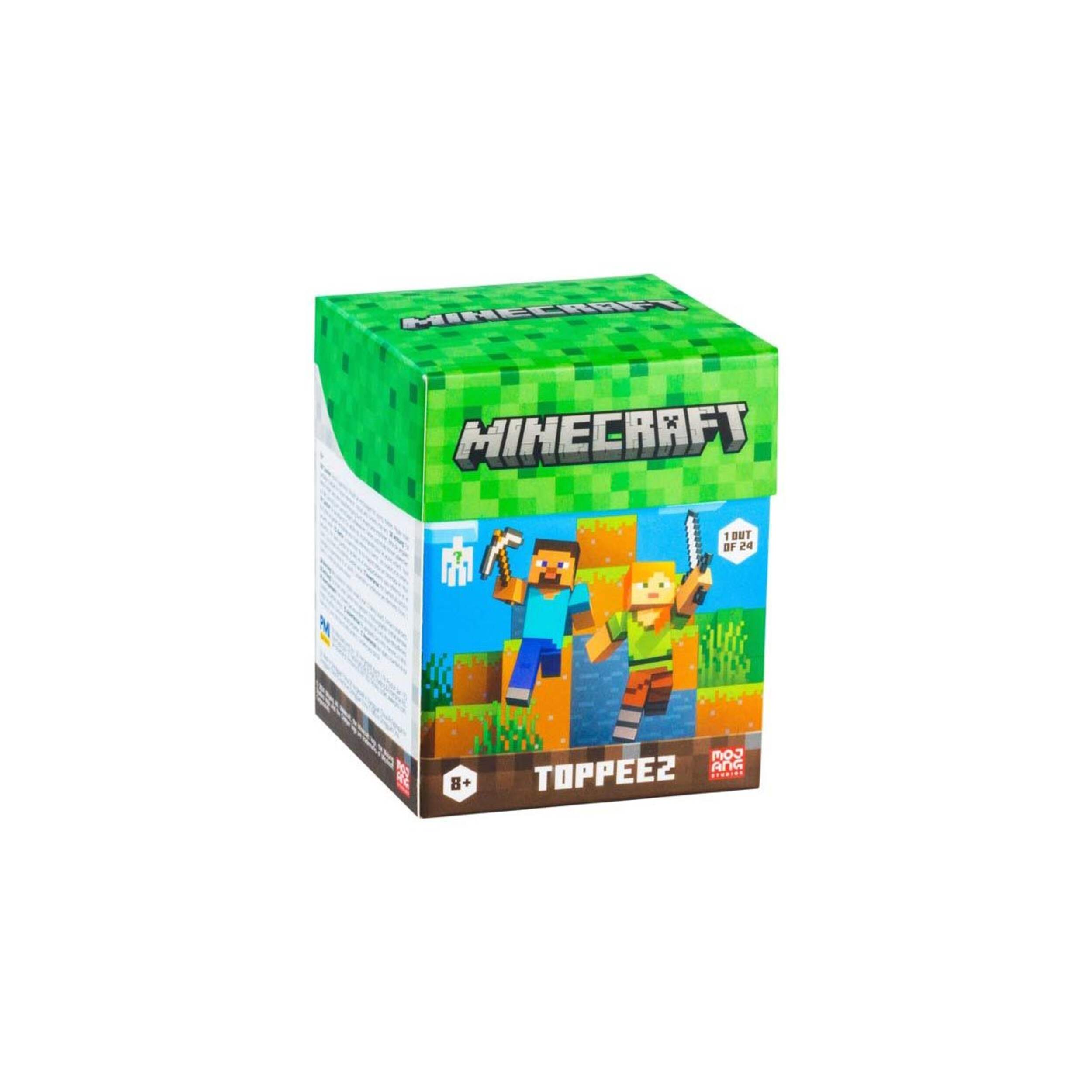 Minecraft 3D Toppeez Blind Box Figure Toy, Multi-Coloured, Assortment Front_Angled_Right