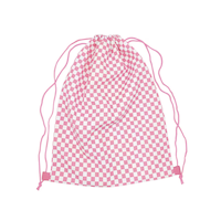 Sac à dos à cordon à carreaux, rose/blanc, accessoire prêt-à-porter pour le gym, le sport, la plage, la fête et le voyage