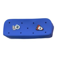 Pencil Case Set with 2 Silicone Charms for Arts & Crafts/Birthday Favour, Blue