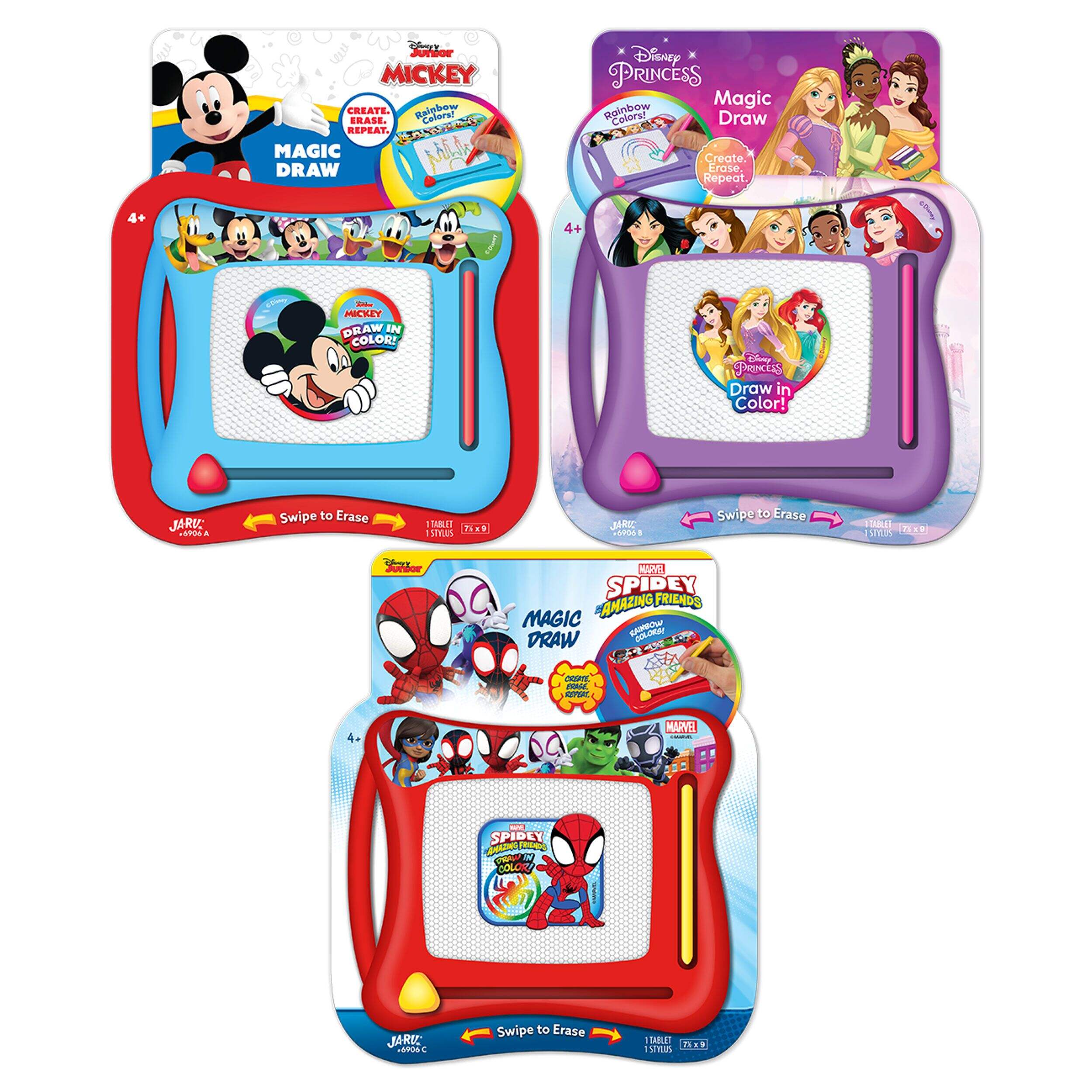 Disney & Marvel Magic Draw Tablet, Assorted, Multi-Coloured, Ages 4+, for Arts & Crafts/Birthdays Front_Flat