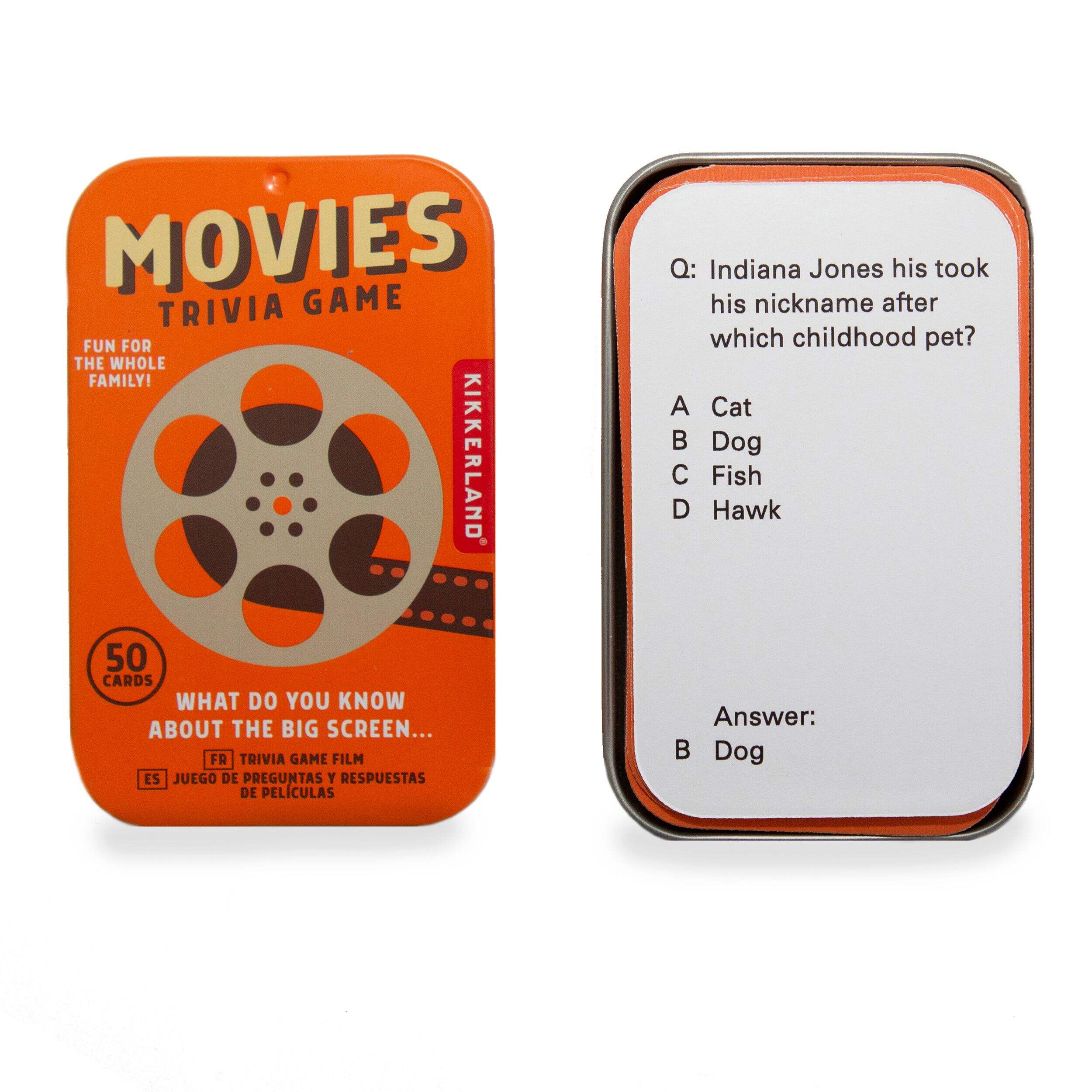 Movies Trivia Card Game, 50 Unique Cards, English, All Ages Composite_or_Mixed