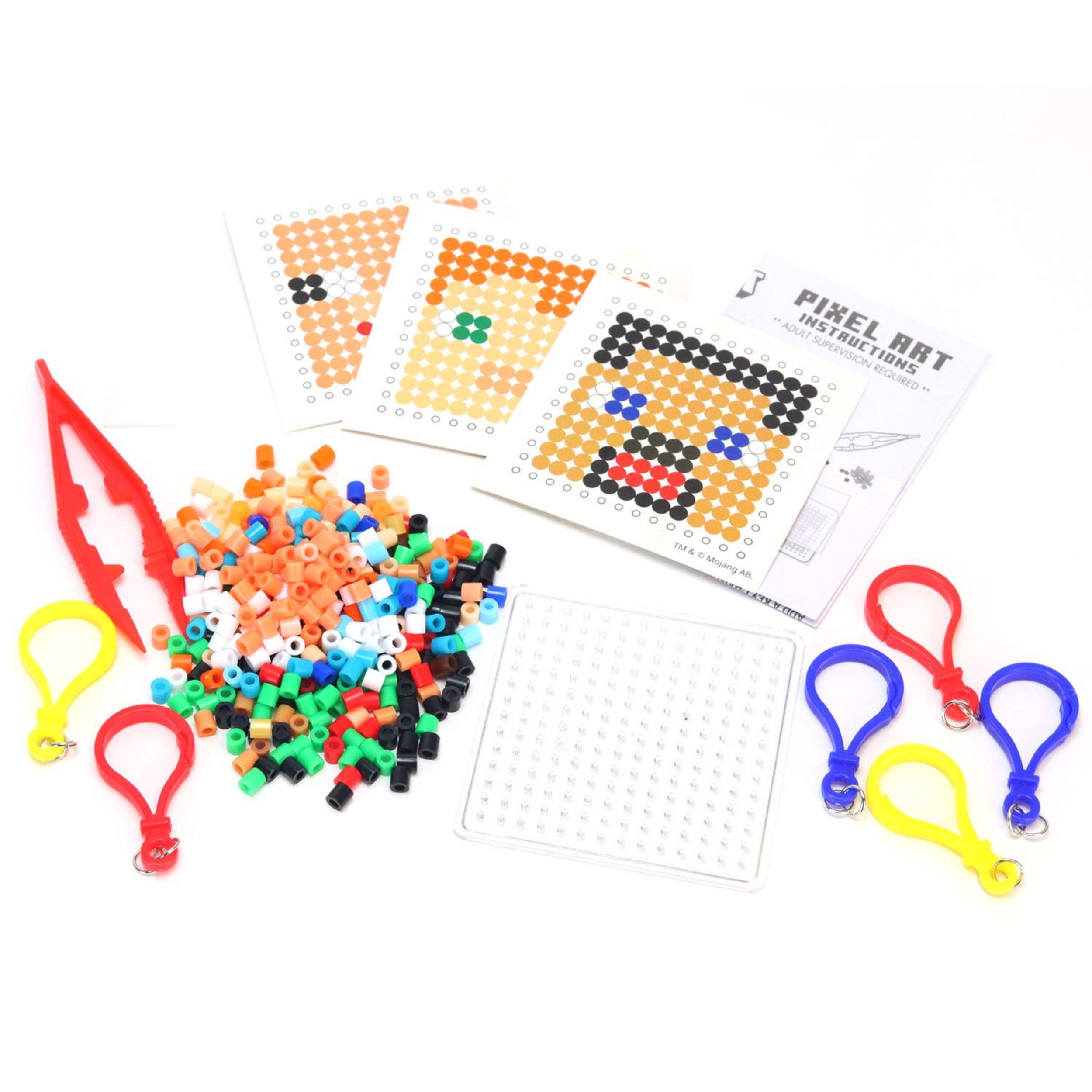 Ensemble de pixel art Minecraft, multicolore, couleurs variées, trousse de bricolage pour enfants, 6 ans et plus Composite_or_Mixed