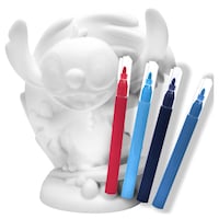 Disney Stitch Design A Vinyl¿ DIY Arts & Craft Kit with 1 Figure and 4 Markers, 5-pc, Ages 3+