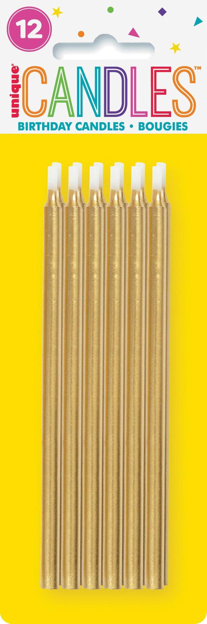 STCK CANDL 5" GLD 12