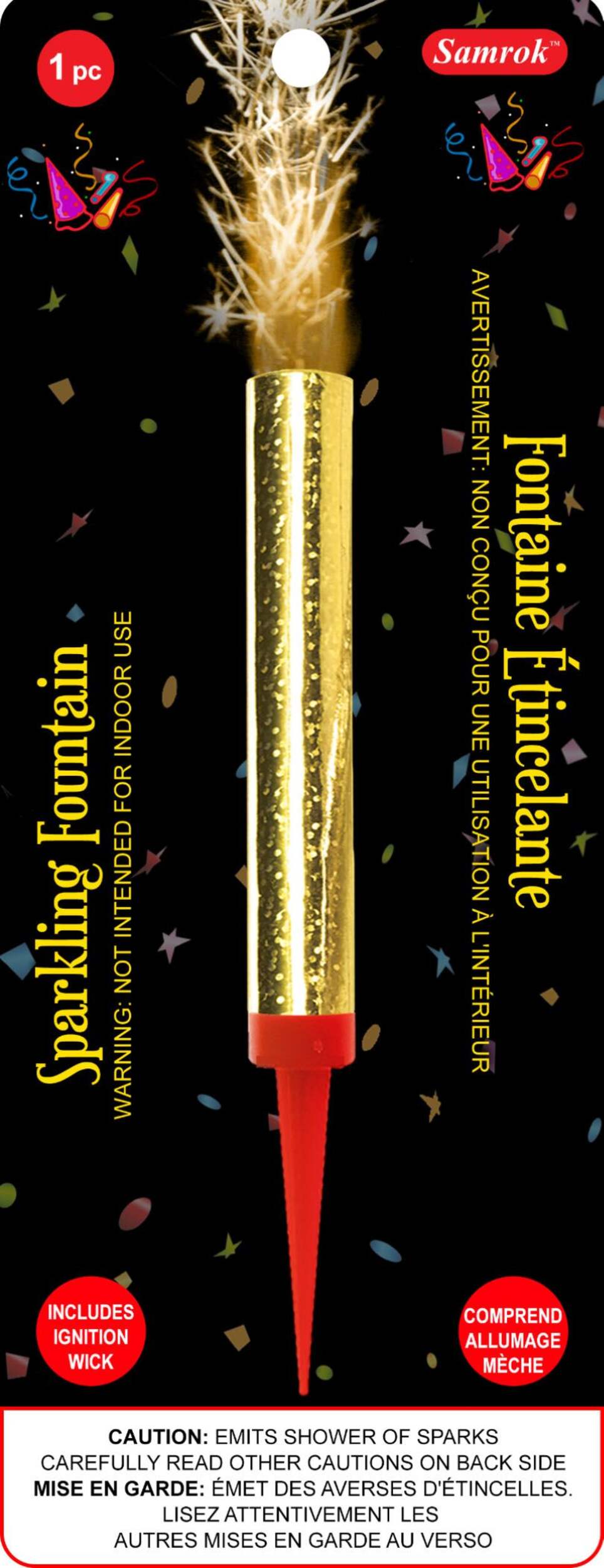 Samrok Sparkler Fountain Candle, 1-pk Front_Flat