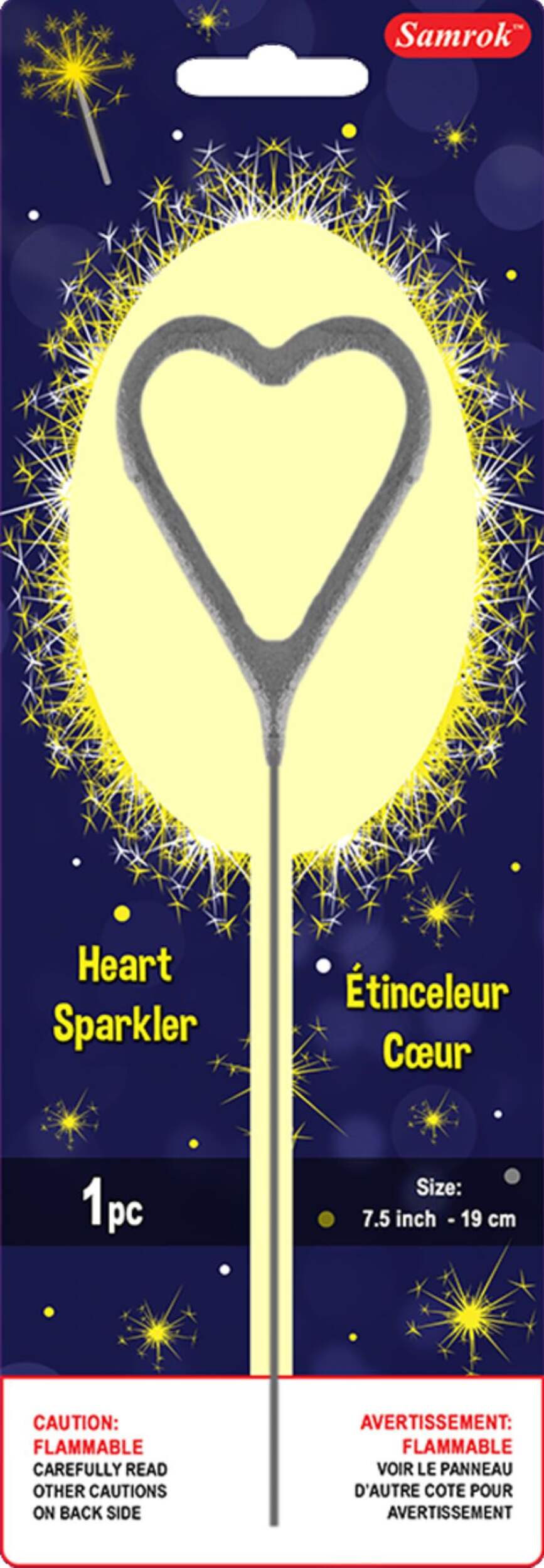 Samrok Sparkler Heart Candle Front_Flat