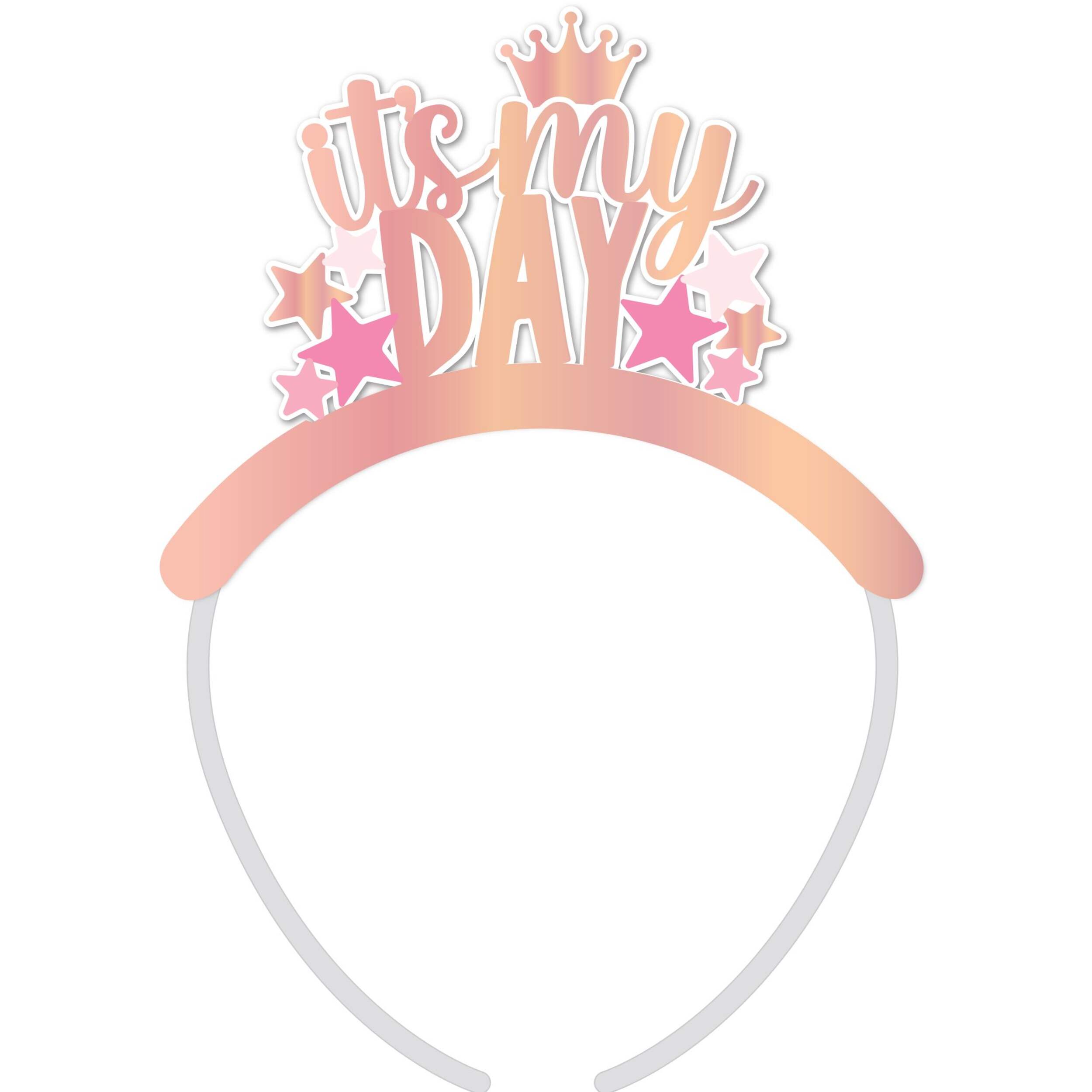 Serre-tête diadème It's My Day, taille unique, accessoire à porter pour anniversaire Front_Flat