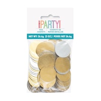 Sparkling Celebration Foil Confetti Table Scatter Decoration, Silver/Gold, 2-oz, for Baby Shower/Birthday