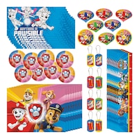 Méga paquet mélangé de cadeaux-surprises Ready for Action pour fête d'anniversaire/cadeau-surprise Nickelodeon Pat'Patrouille Chase/Stella/Marcus, rouge/bleu/vert, paq. 48