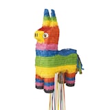 Burro Pinata Hanging Pull String Decoration, Multi-Coloured, Holds 2lb of Pinata Filler, for Birthday/Fiesta Parties Front_Angled_Right