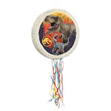 Jurassic World Dinosaur Pinata Hanging Pull String Decoration, for Birthday Parties Front_Angled_Right