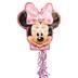 Disney Minnie Mouse Pinata Hanging Pull String Decoration, Pink, for Birthday Parties Front_Flat
