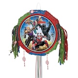 Disney Marvel Avengers Hulk/Iron Man Pinata Hanging Pull String Decoration, Multi-Coloured, for Birthday Parties Front_Flat