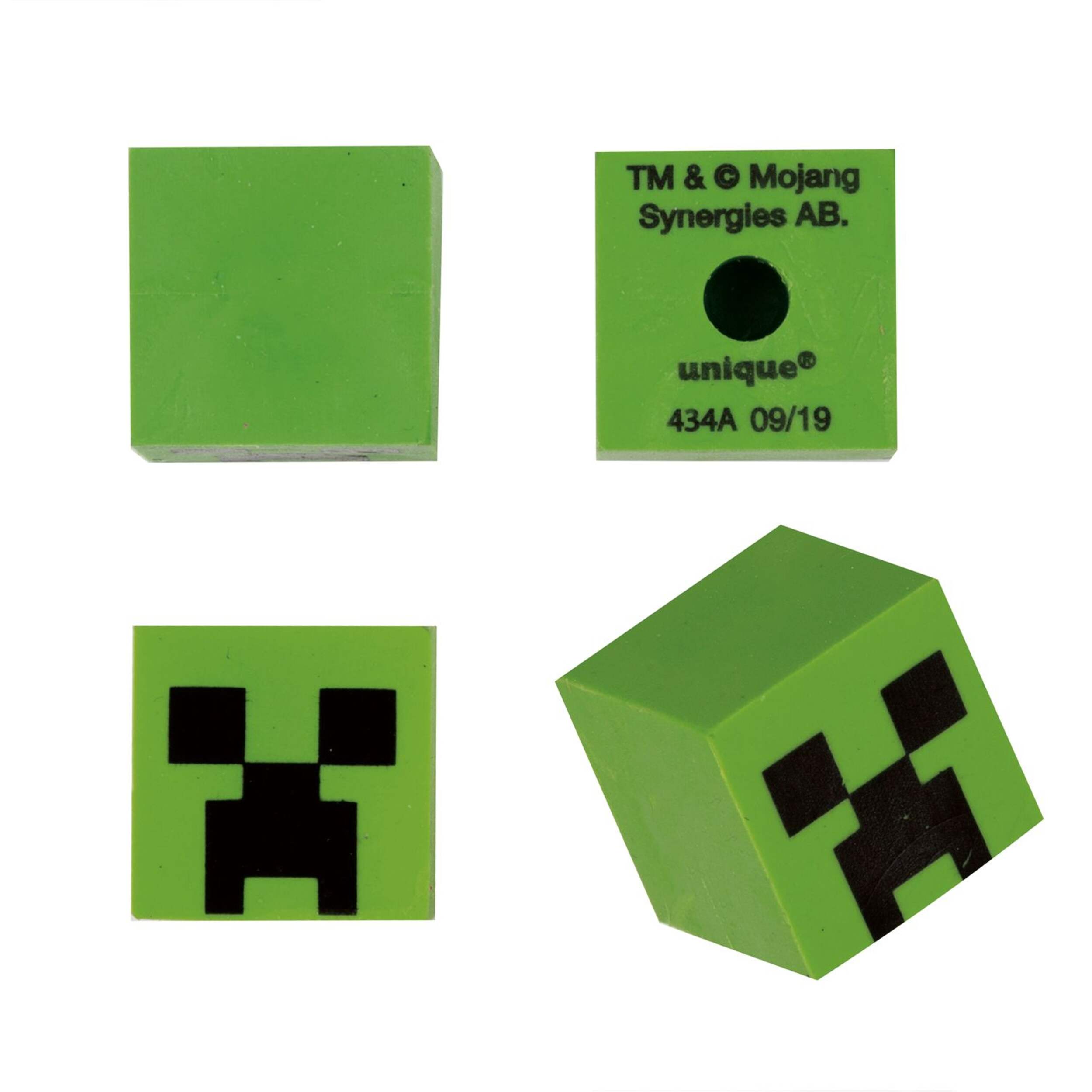Minecraft Pencil Top Erasers, 4-ct, Minecraft Party Favors Composite_or_Mixed