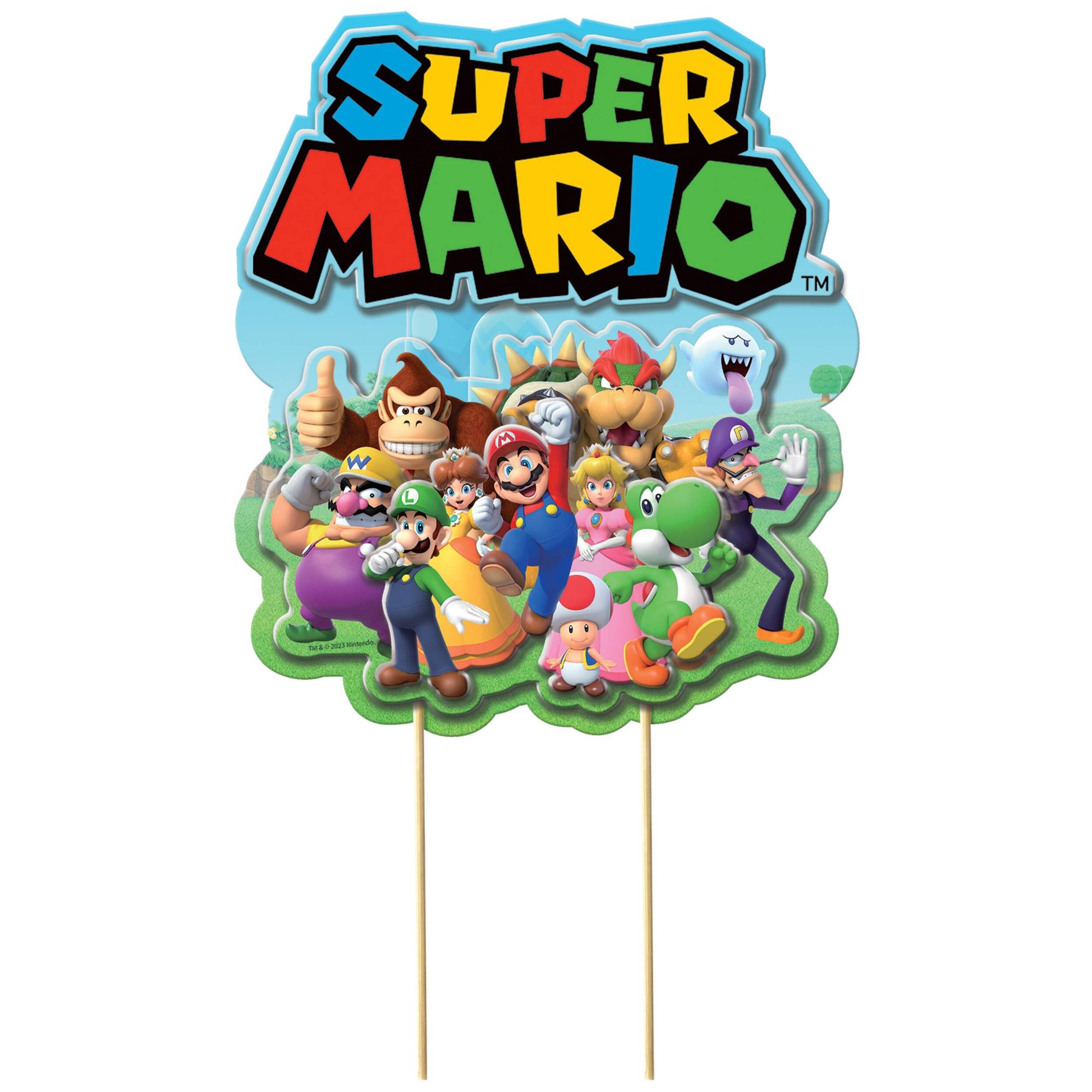 Super Mario Cake Topper, 10-in Front_Flat