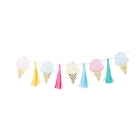Ice Cream Tassel Ribbon Party Banner