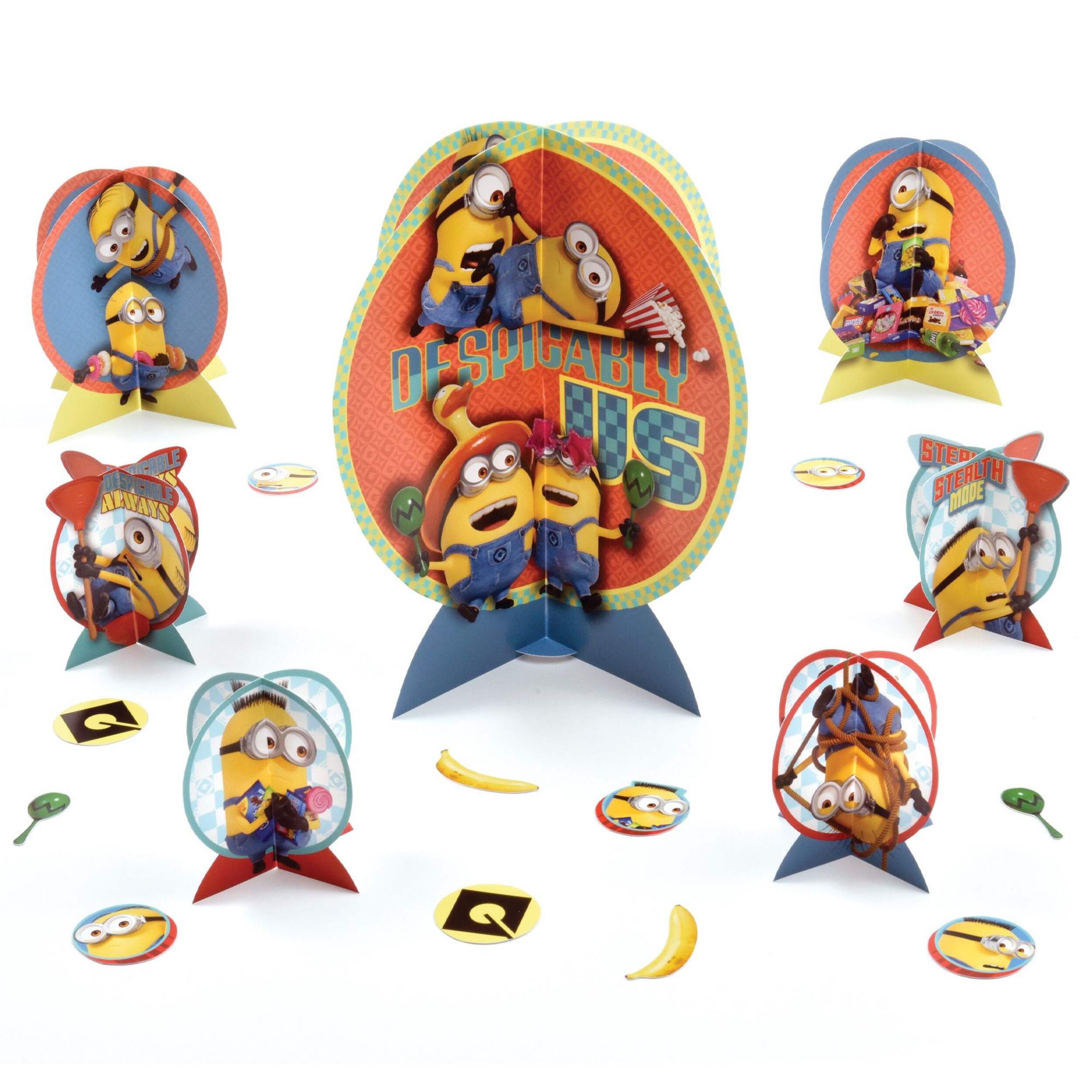 Despicable Me Table Centerpiece Decorating Kit, Blue/Red/Yellow, for Birthday/Party Composite_or_Mixed