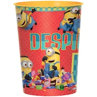 Despicable Me Plastic Reusable Favour Cup, Blue/Red/Yellow, 9-oz, for Birthday Party